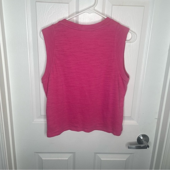 Faherty Sunwashed Slub Muscle Tank Organic Cotton In Cone Flower Pink S - Picture 3 of 9
